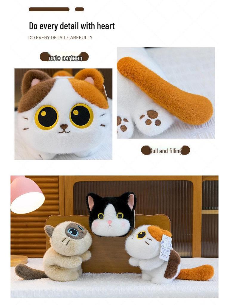 Cuscino Peluche Gatto Cartone Animato Carino per Casa o Ufficio