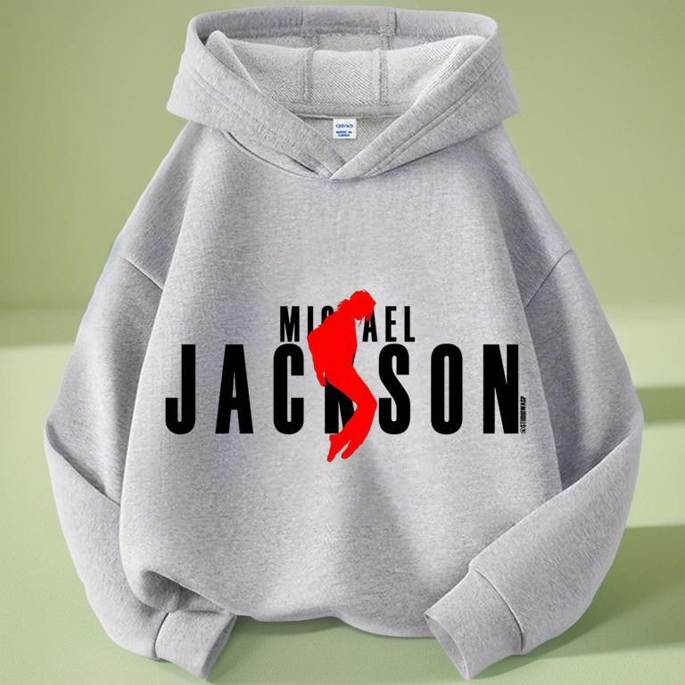Michajackson Bad Album Print Kids Hoodie, Unisex, Vintage Hip Hop Pullover Hooded Sweatshirt, Casual Streetwear Top