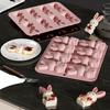 Oster-Silikonform 8 Mulden 3D-Hasenform Antihaft-Flexible Form Schokolade Süßigkeiten Pudding Seife Knete Back-Dekorationswerkzeug