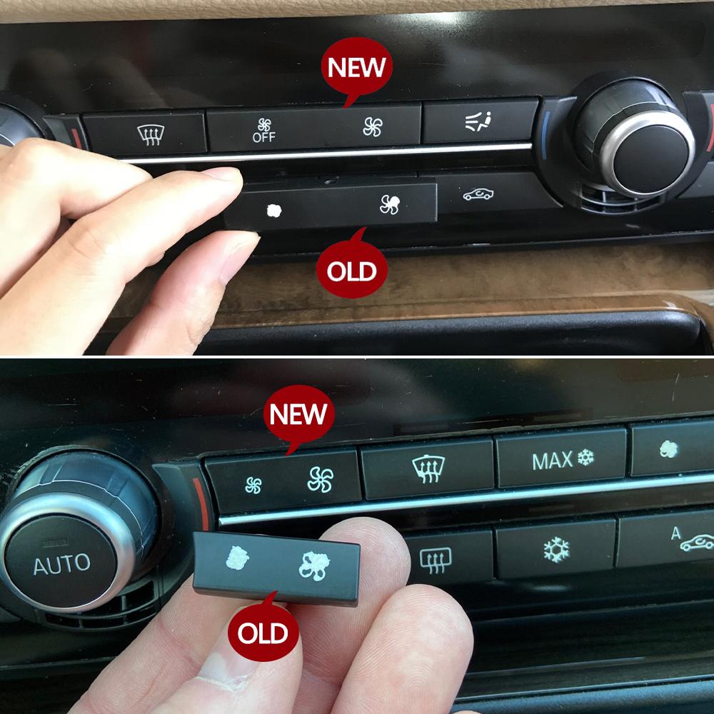 Air Conditioning Heater Climate Fan Wind Volume Control AC Button Cap For BMW 5 6 7 X5 X6 Series F10 F18 F06 F12 F01 F02 F15 F16