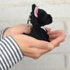 NICI Französische Bulldogge Schlüsselanhänger Schlüsselanhänger BB Girls Schwarz 3,9 Zoll (10 cm), Schwarz