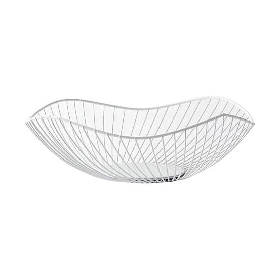 Fruit Basket Nordic Style Exquisite Workmanship Smooth Brim Wavy Wire Bread Vegetable Storage Bowls Kitchen