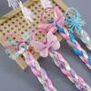 1/2pcs Cute Curly Hair Bowtie Wig Girls Hairpins Ombre Color Headwear Hair Clips for Princess Dress Up Birthday Gift Party Favor