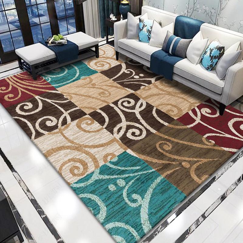 Nordic Abstract Floral 3D Home Large Carpet Living Room Carpet Modern Minimalist Bedroom Rug American Floor Mat