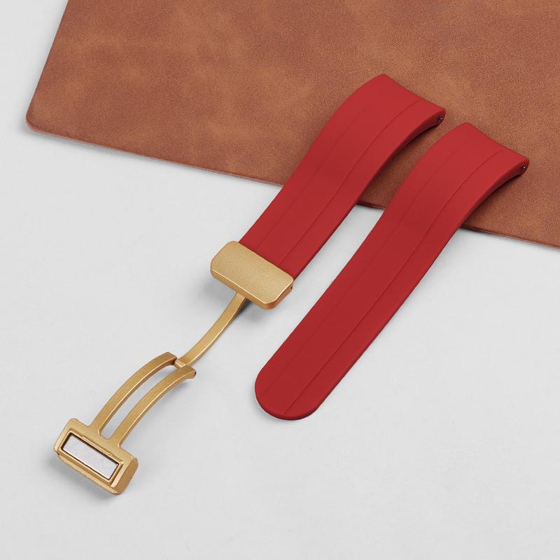 

Силиконовый ремешок для часов 22 мм для Rolex с изогнутым концом, водонепроницаемый ремешок для Submariner, резиновый ремешок для часов со складной застежкой, браслет для мужчин и женщин 22mm