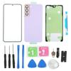 Smartphone Outer Screen Back Glass Cover with Camera Lens Cellphone Glass Cover Housing Door Kit for Samsung Galaxy S22