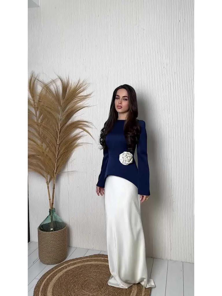 Elegant Women's Silky Long Sleeve Summer Dress 2025