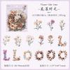 15-Sheet Retro Floral Bouquet & Vase Sticker Pack, Delicate Line Art & Soft Tones, Easy to Peel for Diary Accent & Creative