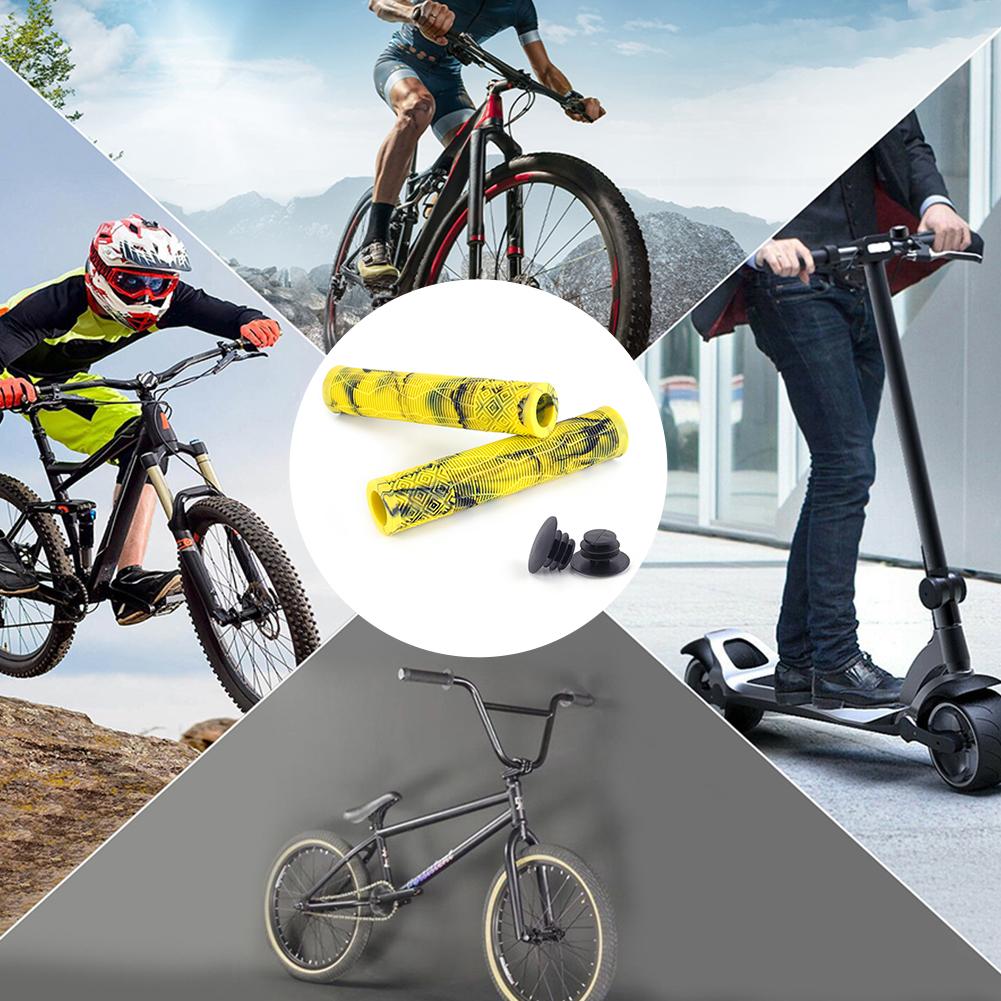 Rubber Bicycle Handlebar Grips Non-slip Mtb Cuffs Soft Scooter Bike Handle Bar Covers For 22.2mm Bicycles Scooters Motorcycles