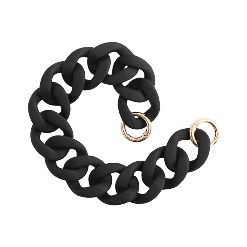 Chaîne de sac à main en acrylique Sangle de chaîne plate Sangles de sac à main en acrylique Remplacement à la mode Poignées de sac à main pour l'artisanat DIY