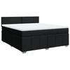VidaXL Slat Bed Base with Mattress Black 180x200 Cm Fabric 3287142