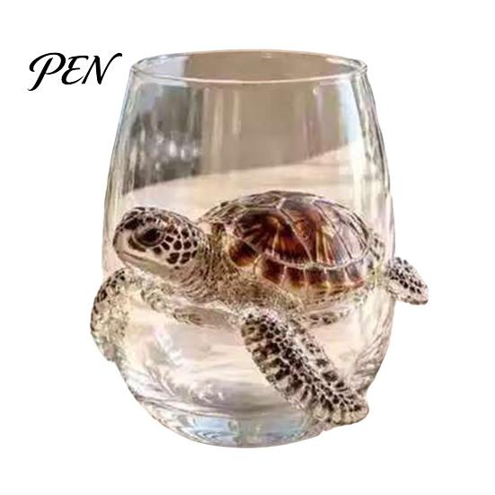 Decorative Coastal Style Water Cup Octopus Glass Tumbler, Ocean Whales Seahorses Crabs Jellyfish Cocktail for Home Nautical Theme Bar Accessories Bar,