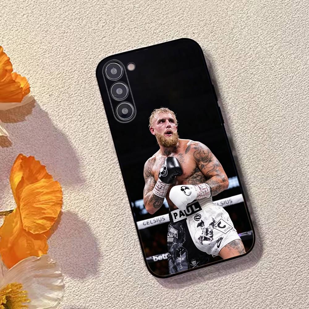 Boxing Star J-Jake Paul Phone Case Black Silicone Soft For Samsung Galaxy A73,A72,A71,A70,A53,A52,A51