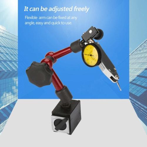 Magnetic Base Holder for 0-0.8mm Dial Gauges, Professional Lever Dial Test, Flexible Arm