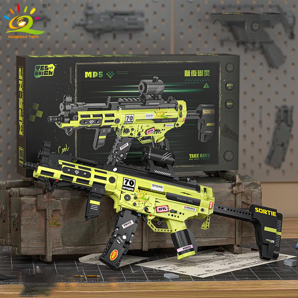 MP5 MOC Weapon Model Building Blocks Military Army Pistol Gun Display Technical Bricks Children’s Toy for Boy Game