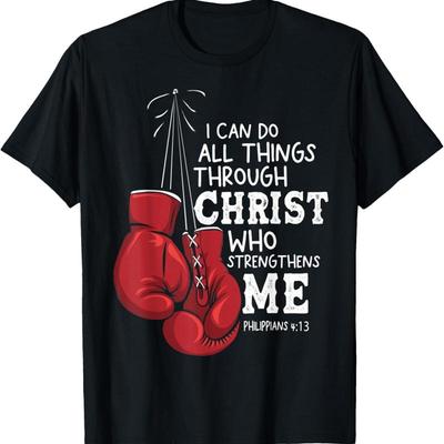 I Can Do Things Christian Boxing Quote Philippians 4 13 T Shirt