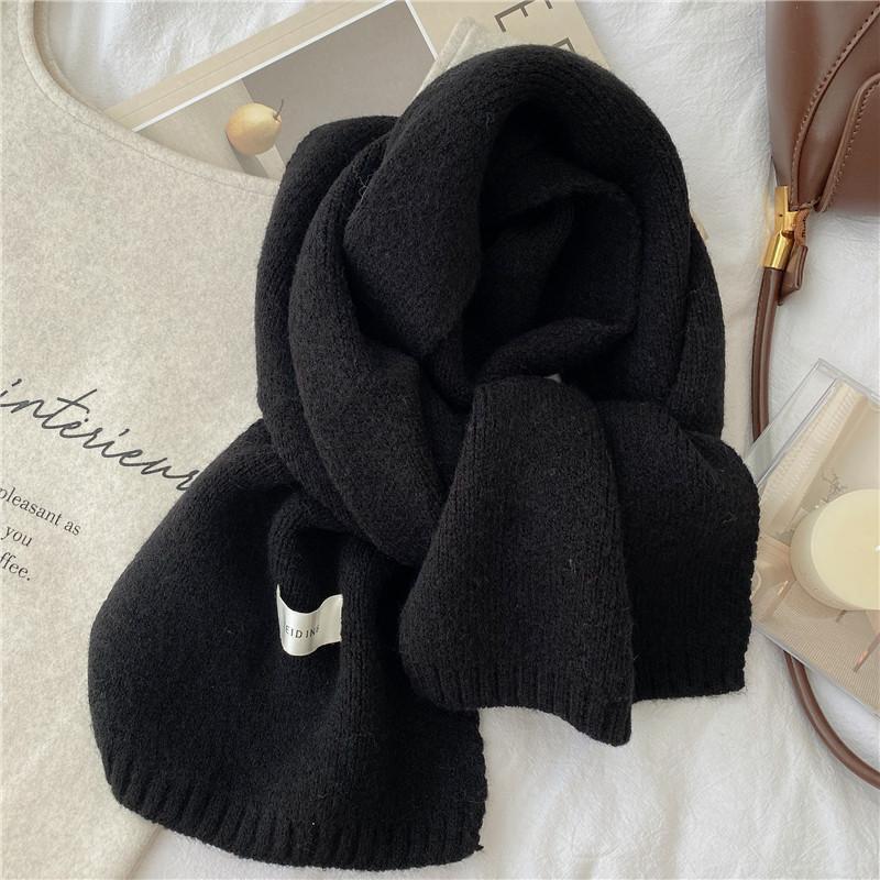 New Imitation Cashmere Knitted Scarf for Women Winter New Korean Fashion Versatile Warm Scarf Soft and Skin Friendly