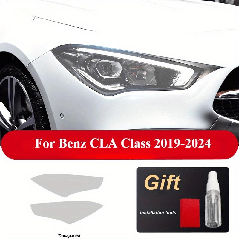 TPU Headlight Protector Film Black For Mercedes-Benz Cla-Class -2024 Transparent With tallation Tools Auto Accessories
