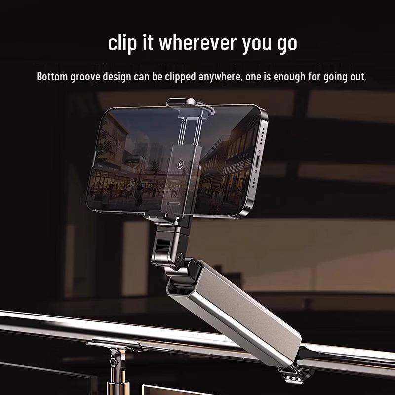 Foldable Telescopic Phone Holder for Travel and Desktop Use