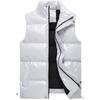 Men's Sleeveless Jacket Fashion Vest Winter Warm Pockets Cotton Padded Jackets Mens White Black Waistcoat 5Xl