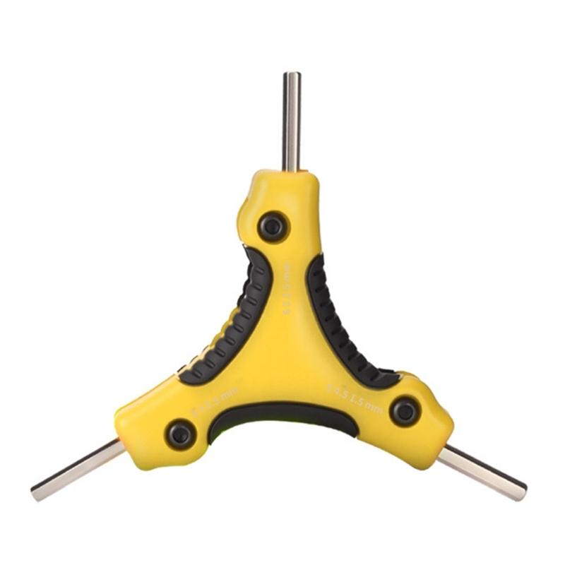 Compact Y Shaped Hex Key Tool High Strength Carbon Steel Ergonomic Grip For DIY Projects And Outdoor Riders