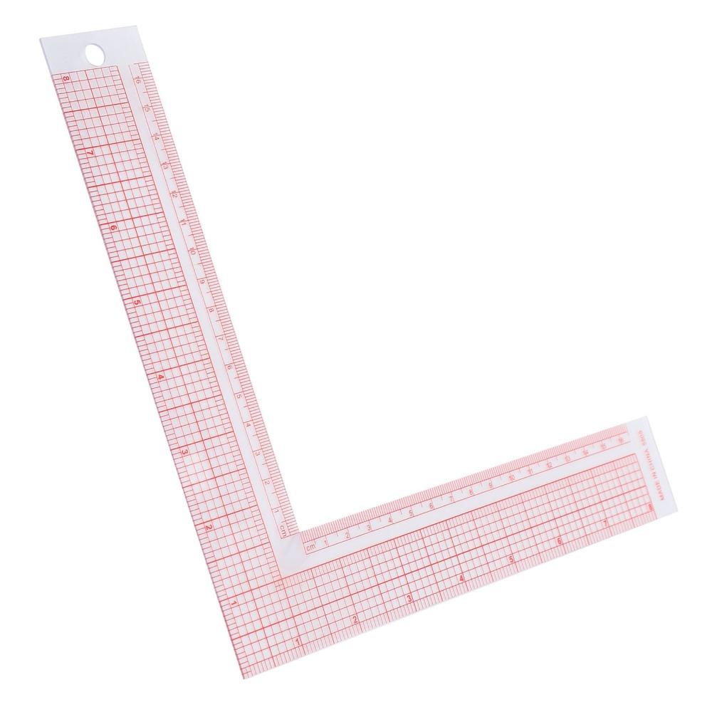 Plastic L-Shaped Ruler 90 Degree Right Angle Ruler Measuring Tool Sewing Ruler DIY Craft