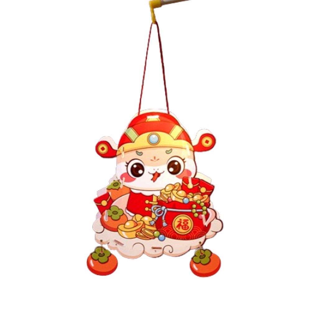 Traditional Chinese Snake Year Portable Lantern PVC New Year Luminous Lantern Spring Festival