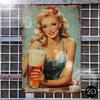 Vintage Metal Poster Pin Up Girl Wall Art for Bar Garage Pub 8x12 Inch