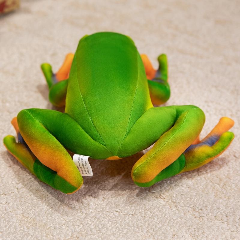 Non-Toxic 28/38Cm Lifelike Frog Plush Pillow Toys Simulation Cartoon Animal Stuffed Creative Plush Frog Home Decor Xmas Birthday Gifts