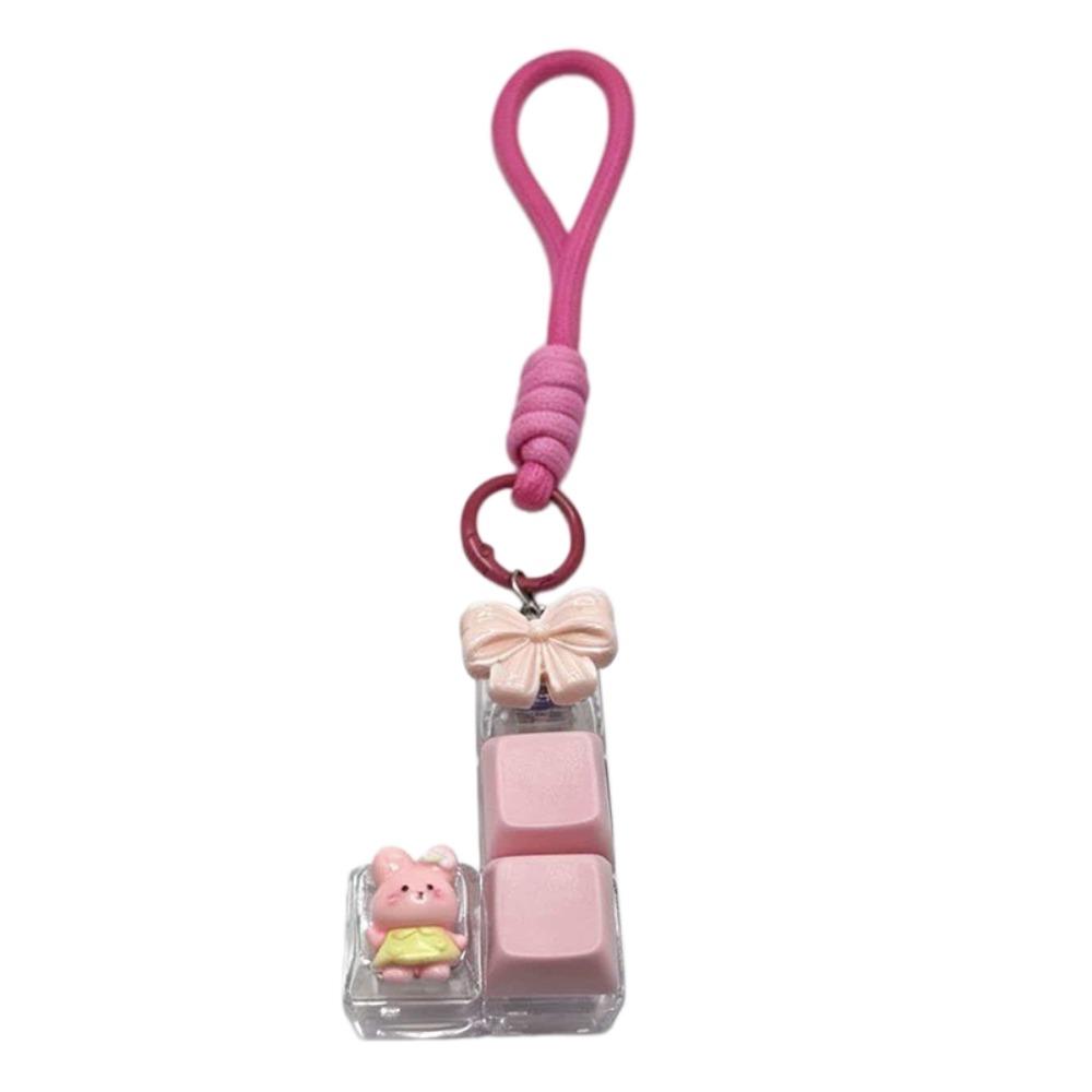 Rabbit Frog Bear Duck Stress Relief Keyring Cartoon Animal Fidget Bag Pendant Student Bag Ornament