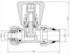 Pex 16X1/2" Straight Radiator Supply Valve