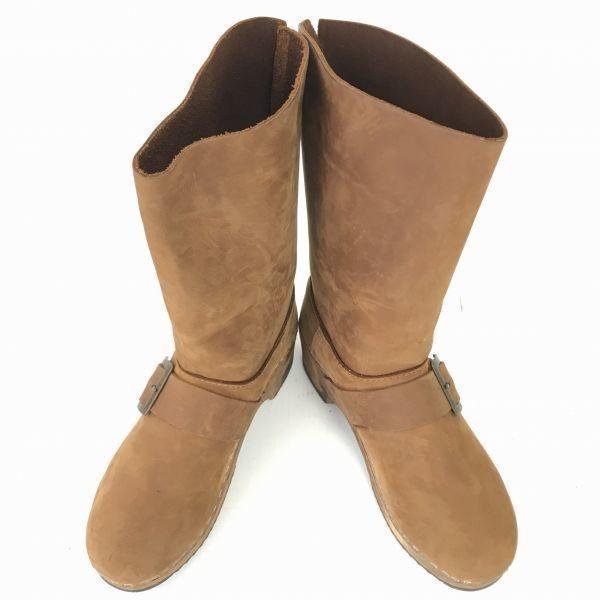 Moheda Toffeln Sweden Leather Long Boots 24.0 Camel(USED)