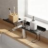 Vertical Bathroom Faucet Storage Rack No-Drilling Sink Counter Storage Rack  Kitchen