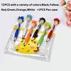 12/24Pcs Cartoon Malerei Kugelschreiber Baby Mädchen Bunte Geburtstag Geschenk Wachs Bleistift Set