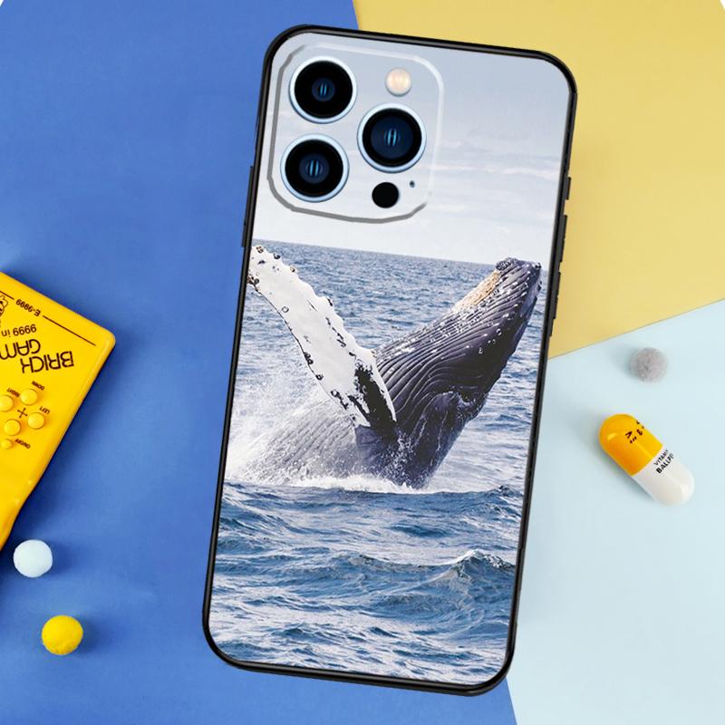 Blue Whale Phone Case For iPhone 17 16 15 14 13 11 12 Pro Max mini 15 16 Plus 16e 17 Air Bumper Cover