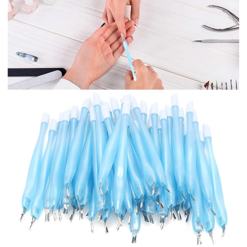 50pcs Double Head Dead Skin Cuticle Trimmer Remover Pusher Nail Cleaner Nail Art Tools