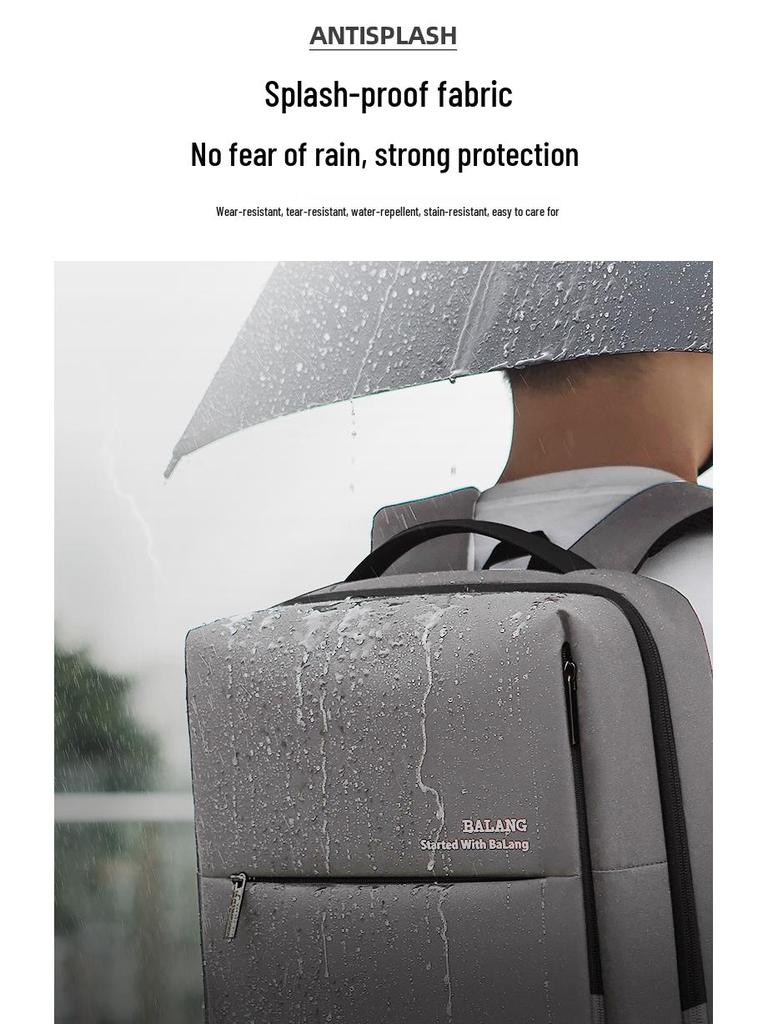 Baron Men's Minimalist Business Backpack: Lightweight, Large Capacity for Travel, Work, and Commute, Fits Laptops.