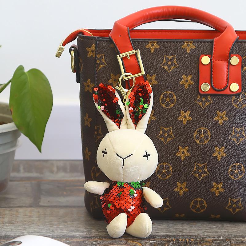 Children's Toy Rabbit Plush Doll Small Pendant Doll Backpack Cute Doll School Bag Keychain