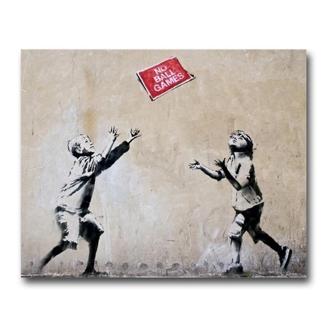 Banksy Painting "Girls and Balloons" Canvas Painting Fashion Home Decor Poster Print Wall Art Picture For Living Room Decoration
