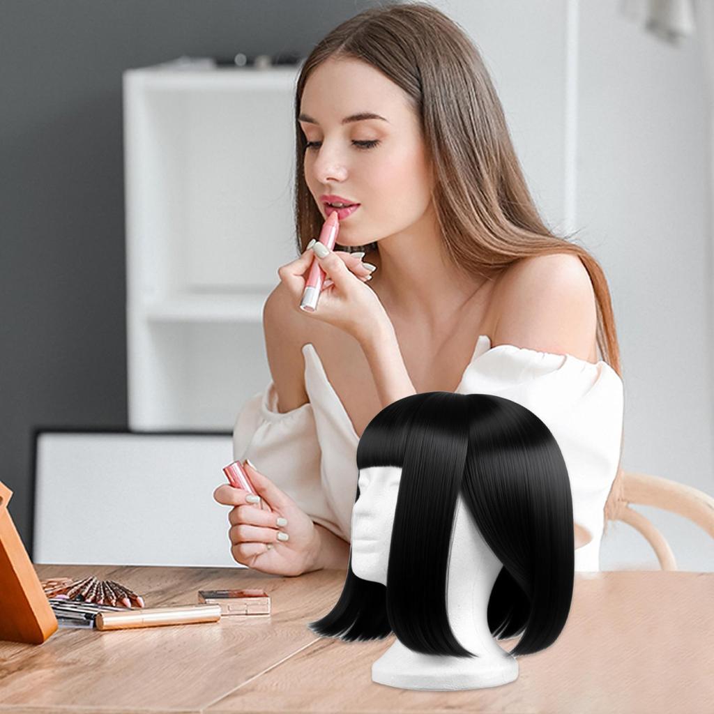 Foam Mannequin Head Women Head Mannequin for Wigs Styling Beauty Supplies Display Rack Accessories for Travel Cosmetology