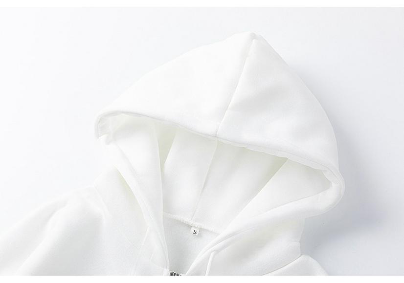 Cross-border Spider Web Heart Print Fleece-Lined Hooded Cardigan