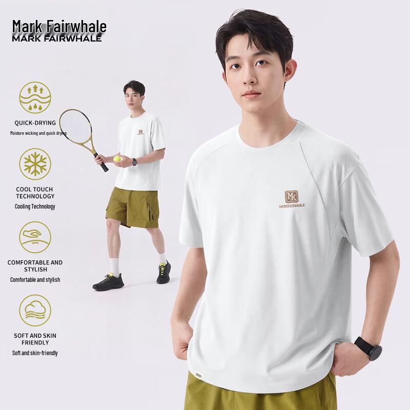 MARK FAIRWHALE Men s Cooling Antibacterial Short-Sleeve T-Shirt L