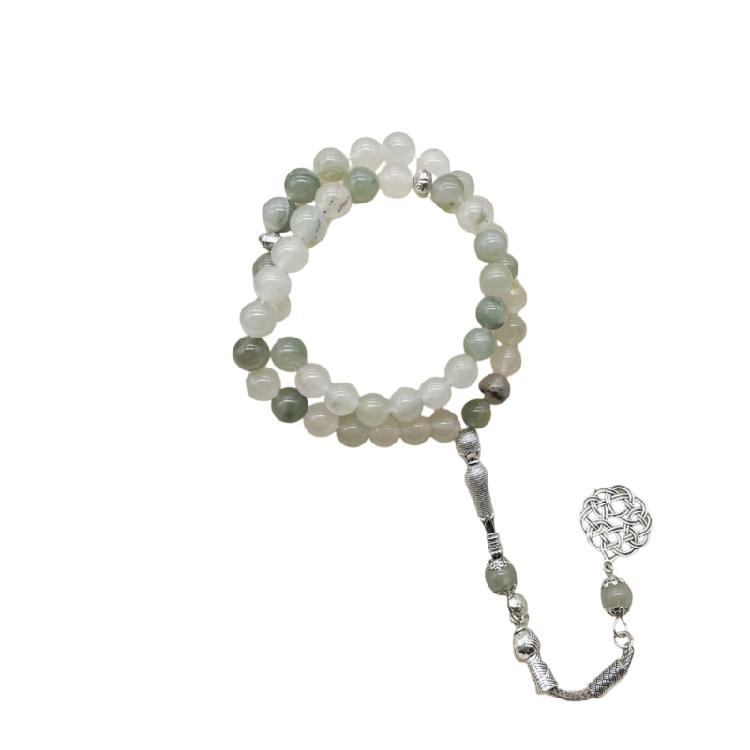 Браслет из стеклянных бусин в этническом стиле с имитацией нефрита, с узором культуры Хуэй, портативный браслет