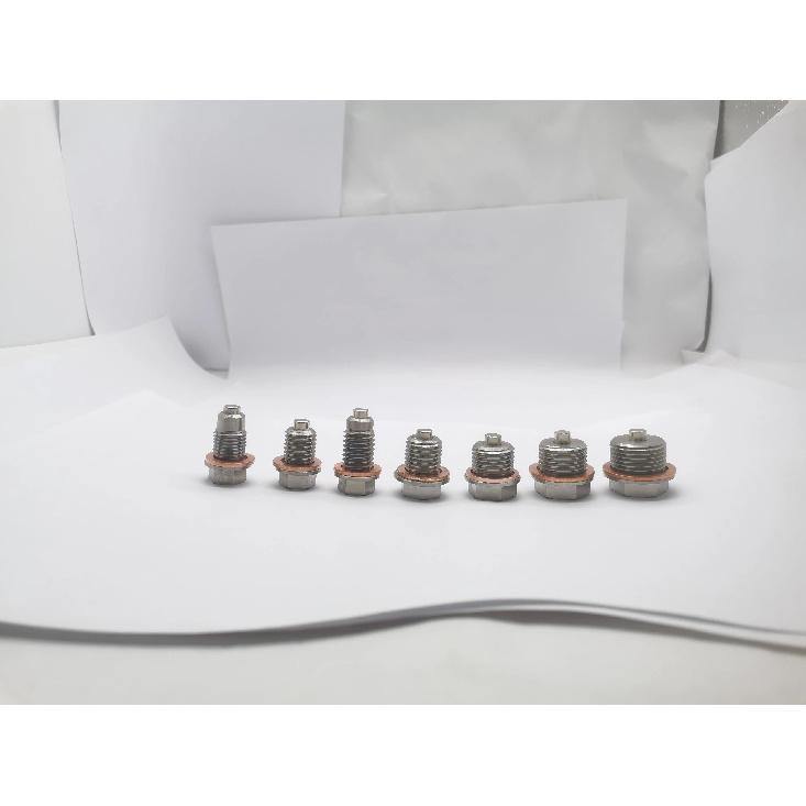 Magnetic Oil Pan Drain Plug M10-M22 Stainless Steel with Strong Neodymium Magnet and Copper Washer for Car Engine Oil Drain Plugs 3