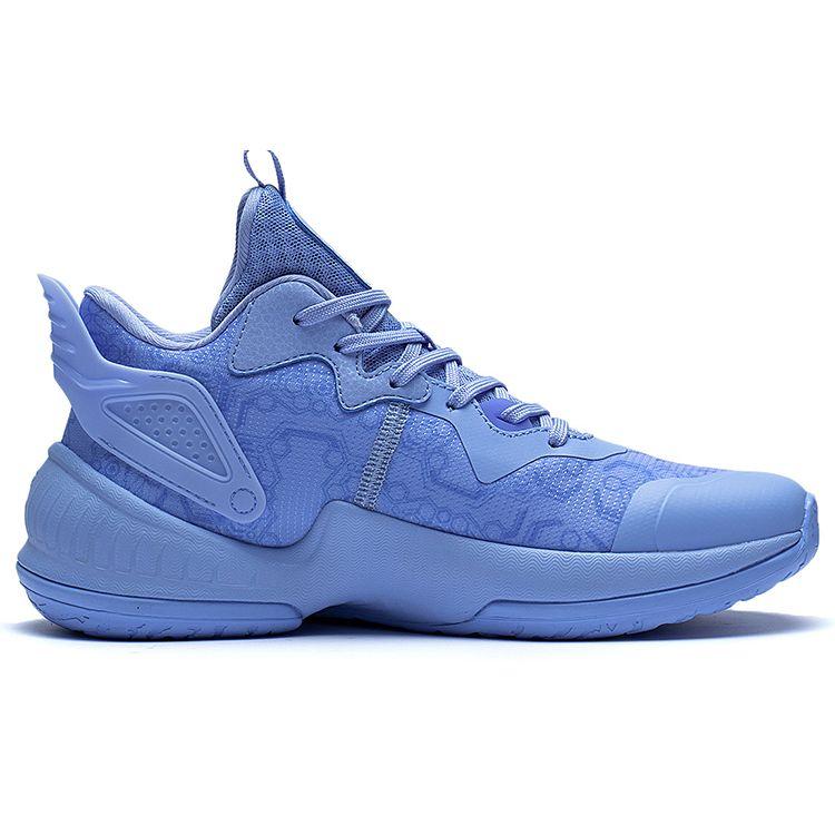 Li Ning Kids Basketball Shoes With Shock Absorption And Rebound Kids Sneakers Blue Dark-Blue YKBS104-9