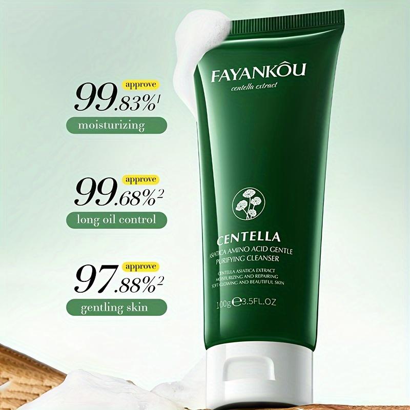 Centella Asiatica Amino Acid Facial Cleanser 100g - Gentle, Deep Cleansing & Moisturizing for Smooth, Radiant Skin, Oil Control Facial Cleanser