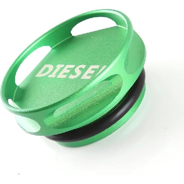 Diesel Fuel Cap & DEF Lid For -2024 Ram-Magnetic Diesel Lid For      2024 Ram 1500 2500 3500 Green Aluminum Automotive Fuel Tank Cap Replacement Ram Diesel Cap for 2013-2019
