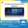 For Honda  Accord CU2 Accord 8 Europe Spirior 2009-2013 Android 15 8 Core 12.3inch  Car Multimedia Player Stereo Receiver Radio