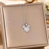 Women's Silver Titanium Steel Necklace with Micro-Inlaid Zircon - Elegant, Durable Clavicle Chain Jewelry