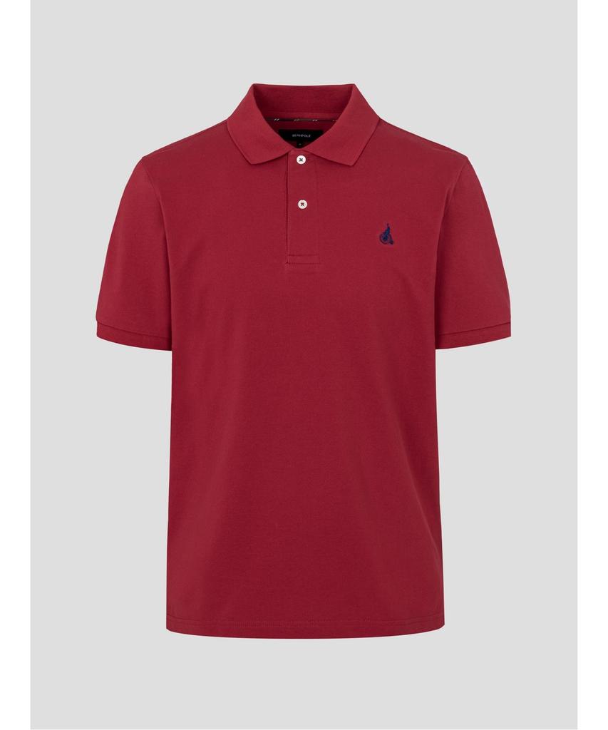 Binpolmen [Essential] Pique Collared Short Sleeve T-Shirt Red